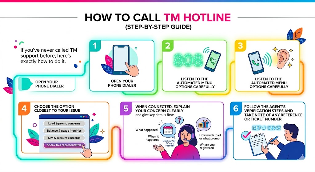 Phone dialer showing 808 being dialed on a TM SIM for customer service support
